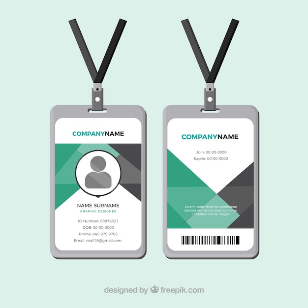 Id card template