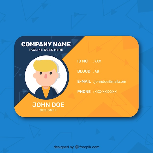 Vector id card template