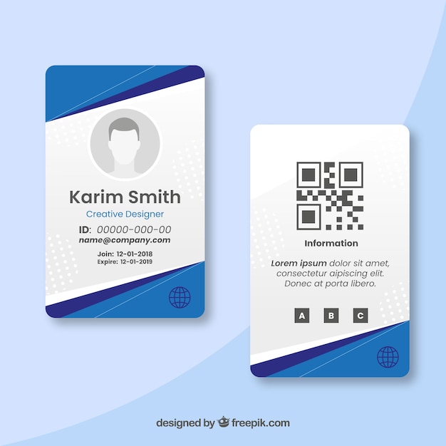 Vector id card template