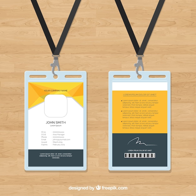 Vector id card template