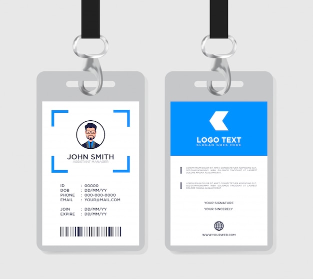 id card template 