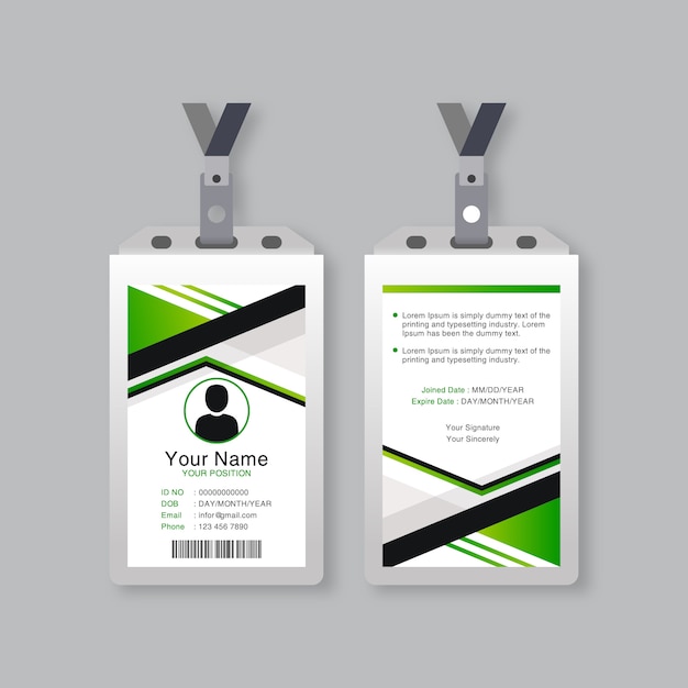 Id card template