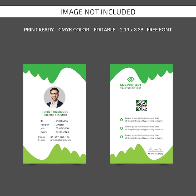 id card template