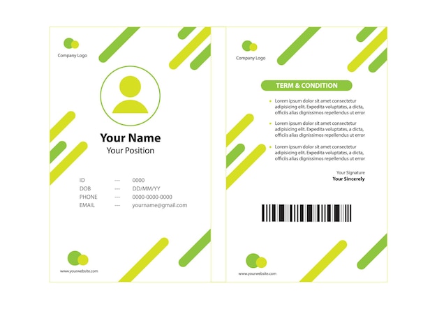 id card vector design template