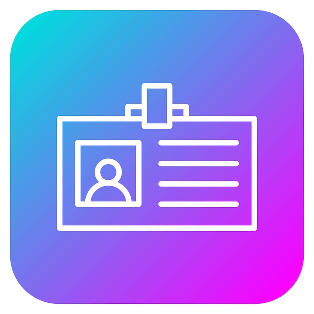 ID Card vector icon Can be used for Office Stationery iconset