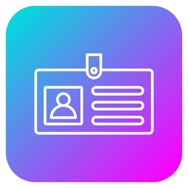 ID Card vector icon Can be used for Smart City iconset
