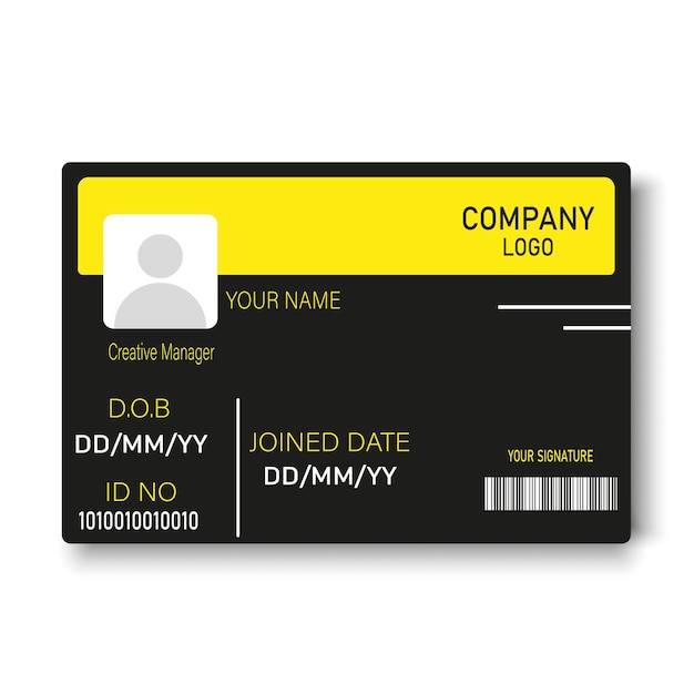 id cards design template. personal id card for business and identify