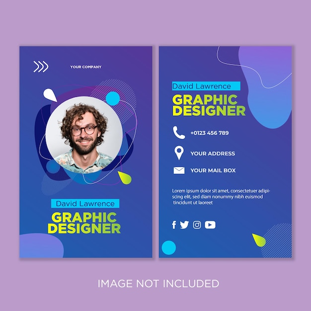 Id-kaart ontwerpsjabloon