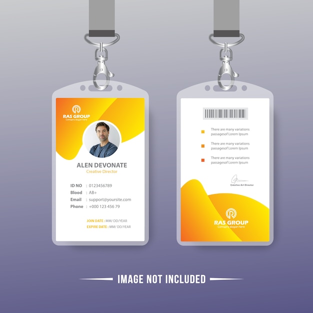 Id-kaart ontwerpsjabloon
