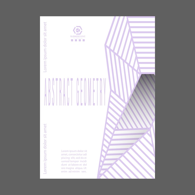 Vector the idea of abstract geometry template for creative design of a cover booklet or brochure