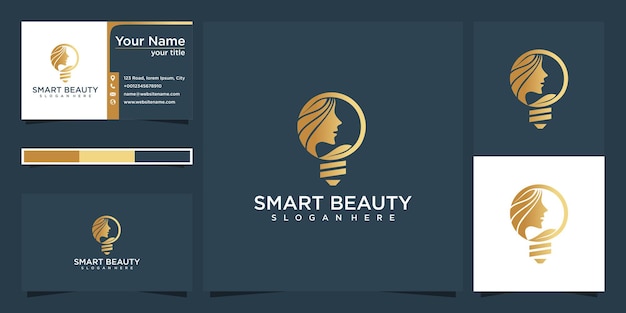 Idea beauty logo design and business card