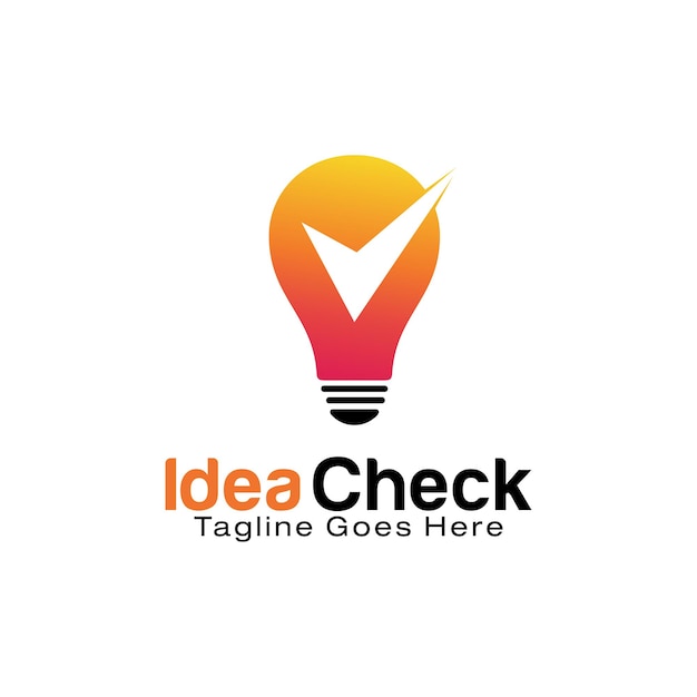 Idea Check logo design template