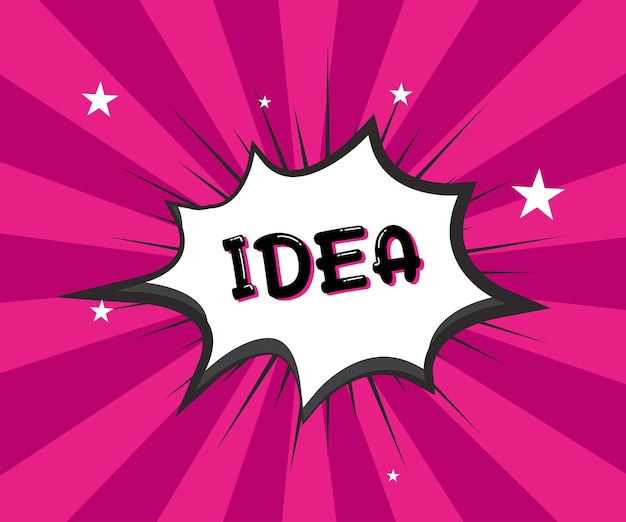 Idea comic speech bubble banner poster background