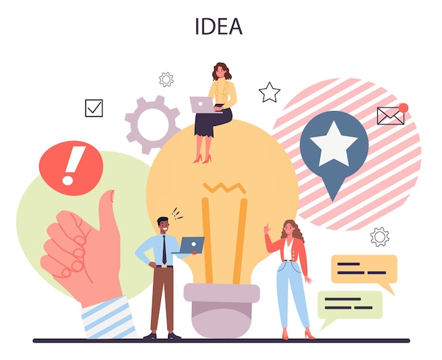 Idea concept illustration with people