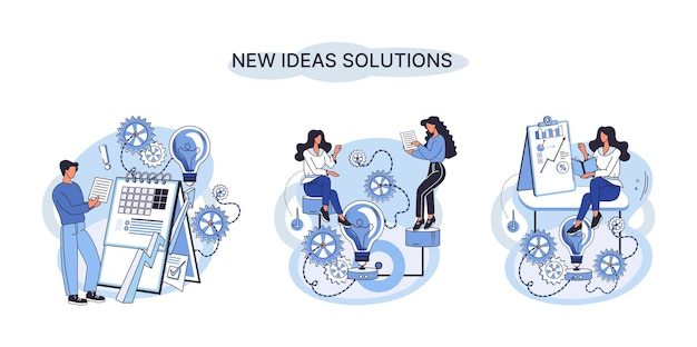 機会のためのアイデアと創造的なビジネス ソリューション 新しいソリューションの検索