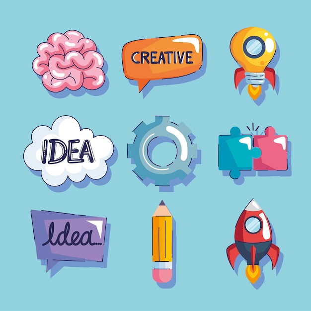 Idea and creative icons