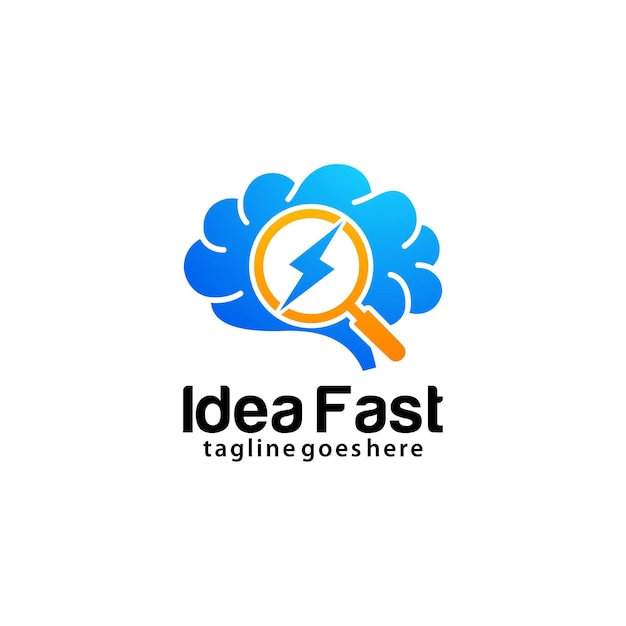 Vector idea fast logo design template