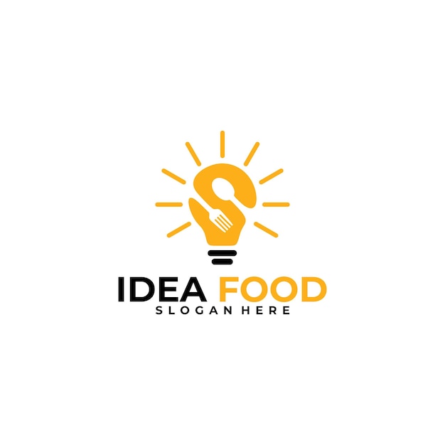 Idea food logo vector design template