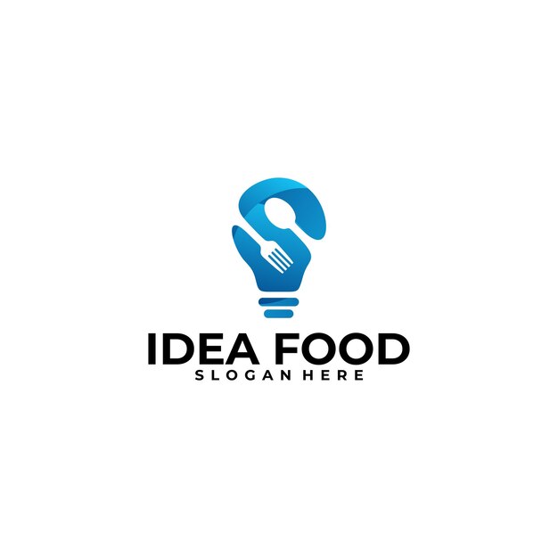 Idea food logo vector design template