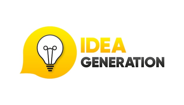 Idea Generation concept with light bulb and loading bar Idea innovation and creativity Innovation