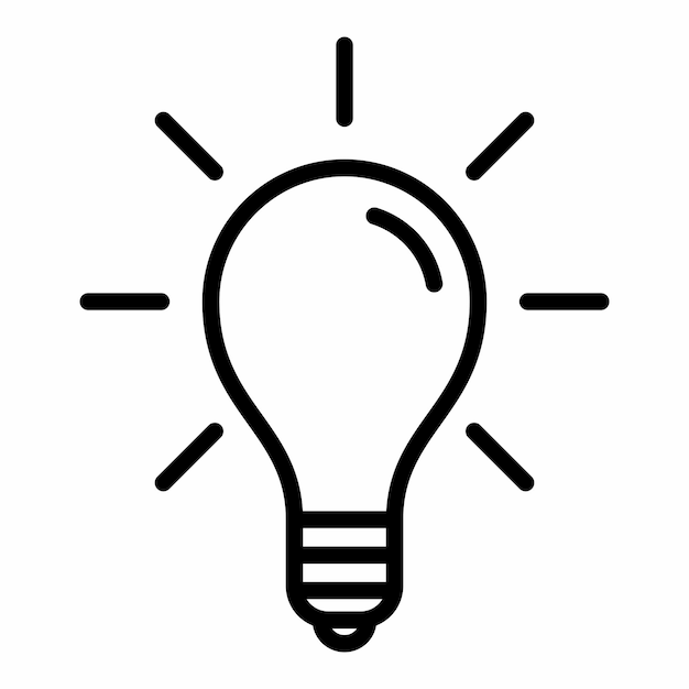 idea icon template with transparent background