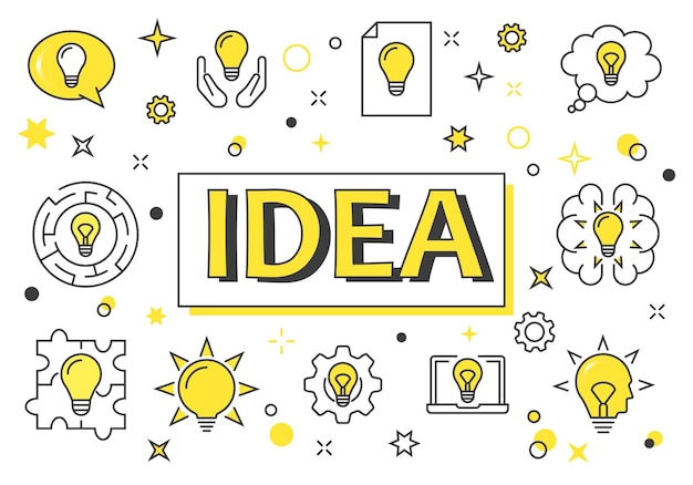 Idea icon vector illustration. Lightbulb on isolated background. Bulb sign concept.