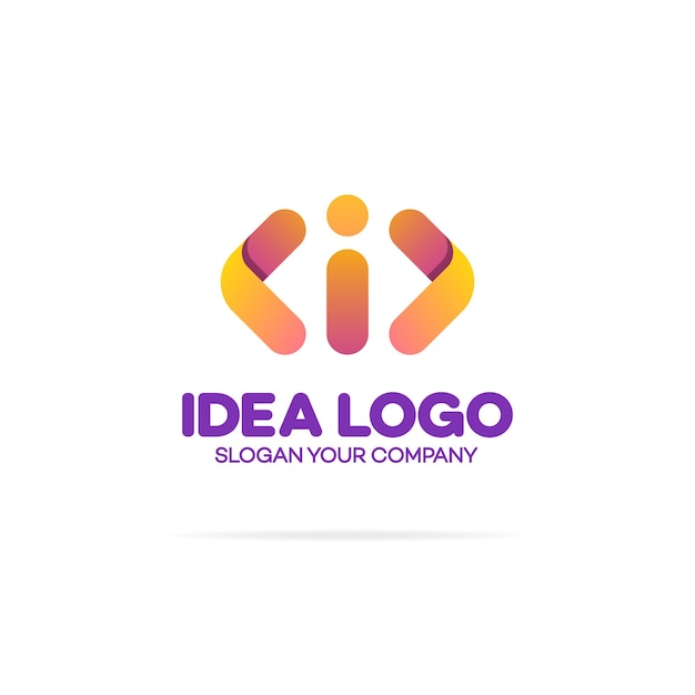 Vector idea logo for smart solution, creative studio, programming specialist, programmer, web developer, coder, software firm etc. vector illustration