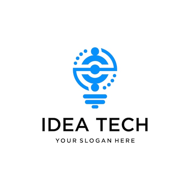 Вектор Вектор креативного дизайна логотипа idea tech