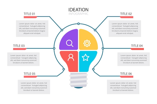 Ideation infographic template for presentation