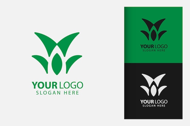 Ideeën voor groene bladboomlogo's en inspiratie voor bedrijfsbranding-sjablonen.