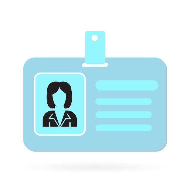 Identification card icon vector.