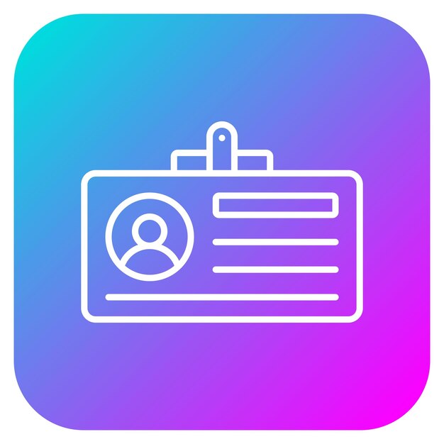 Identification Card vector icon Can be used for Immigration iconset