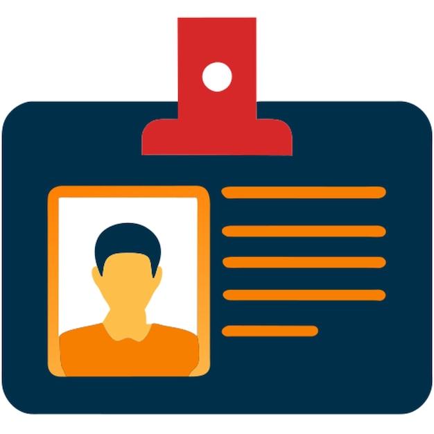 Vector identity card icon