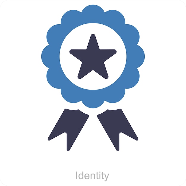 Vector identity and success icon concept