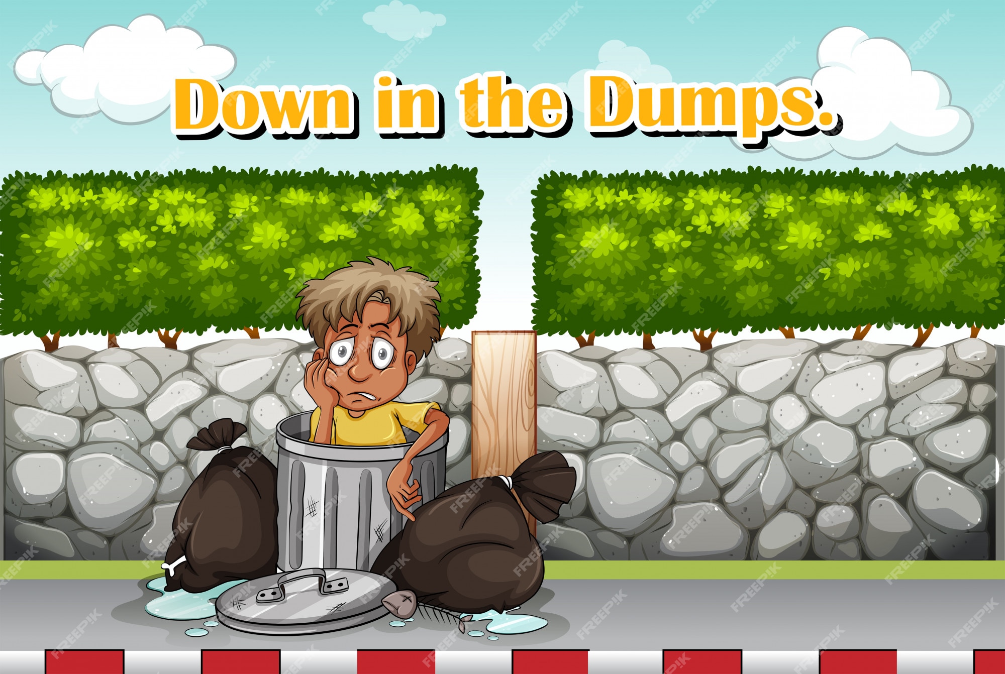 Down in the Dumps Idiom