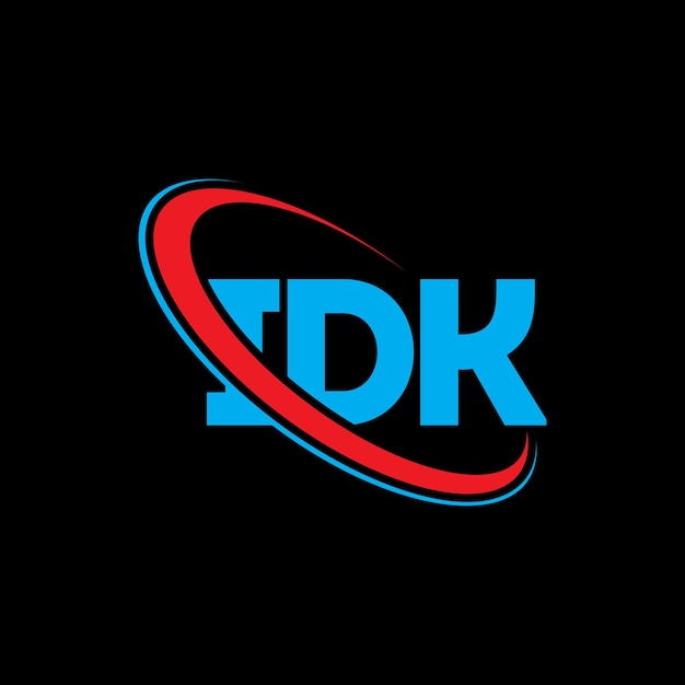 IDK 로고: IDK 문자 IDK 글자 로고 디자인 이니셜 IDK 로그와 원과 대문자 모노그램 로고 IDK 타이포그래피 기술 비즈니스 및 부동산 브랜드