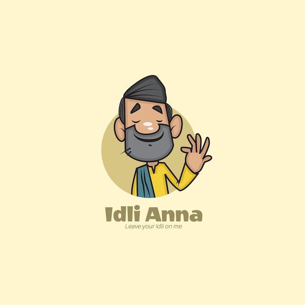 Idli anna vector logo ontwerp