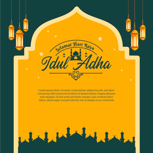 Idul adha-vieringskaart voor sociale media