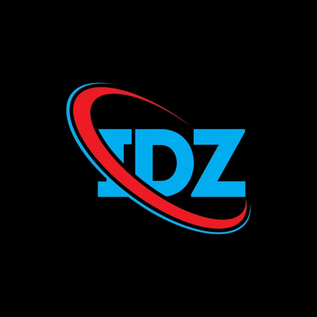 Vector idz logo idz letter idz letter logo ontwerp initialen idz logo gekoppeld aan cirkel en hoofdletters monogram logo idz typografie voor technologie bedrijf en vastgoed merk