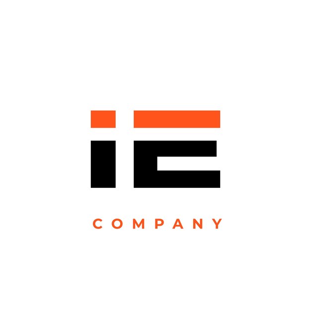 IE initial logo illustration isolated