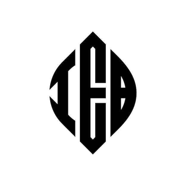 ieb circle letter logo design with circle and ellipse shape ieb ellipse letters with typographic style the three initials form a circle logo ieb circle emblem abstract monogram letter mark vector