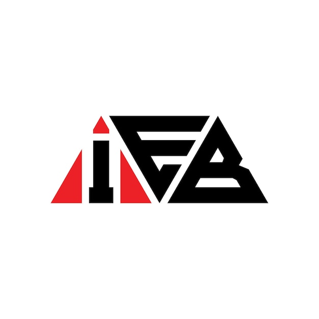 ieb triangle letter logo design with triangle shape ieb triangle logo design monogram ieb triangle vector logo template with red color ieb triangular logo simple elegant and luxurious logo ieb