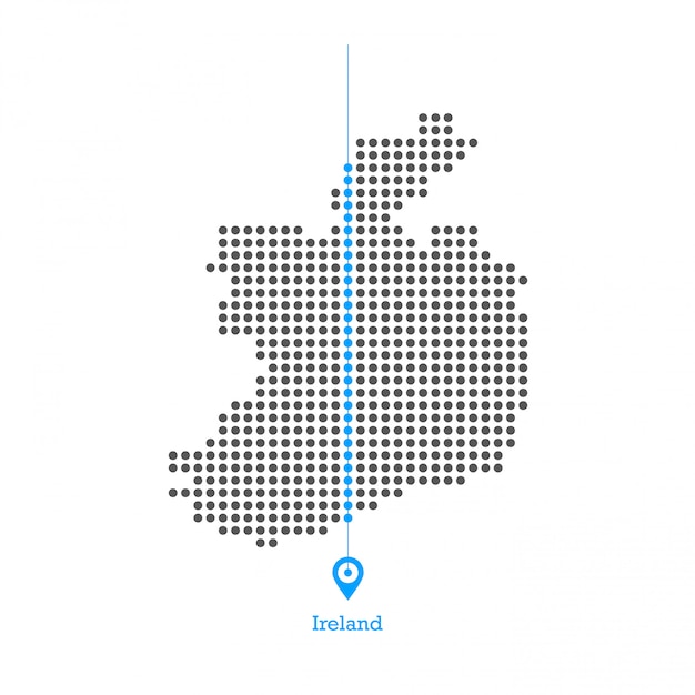 Ierland verliet kaart design vector