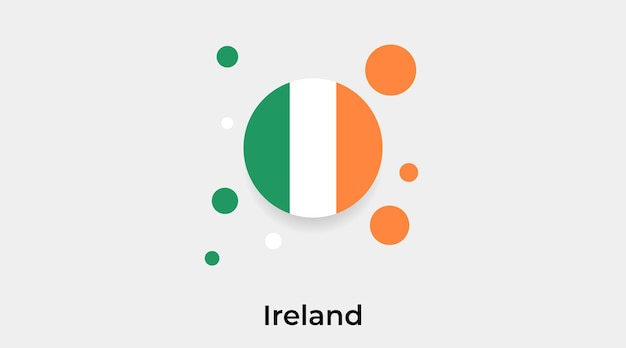 Ierland vlag zeepbel cirkel ronde vorm pictogram vectorillustratie