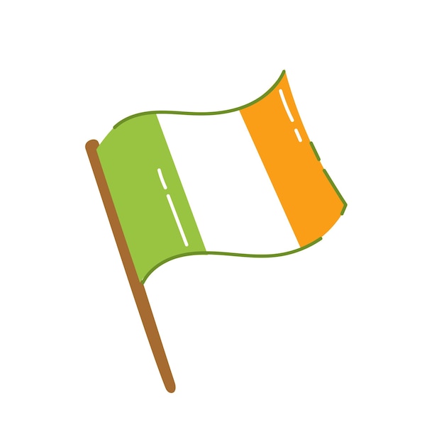 Ierse vlag St Patrick's Day Vector illustratie plat