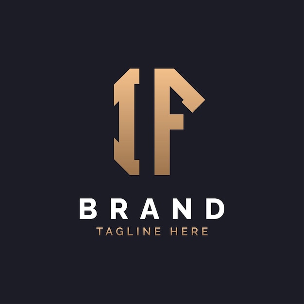 if logo design modern minimal elegant and luxury if logo alphabet letter if logo design for brand corporate business identity