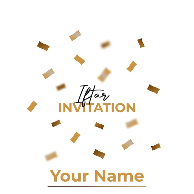 Vector iftar invitation design