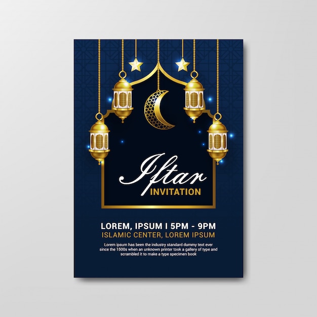 Iftar invitation flyer template