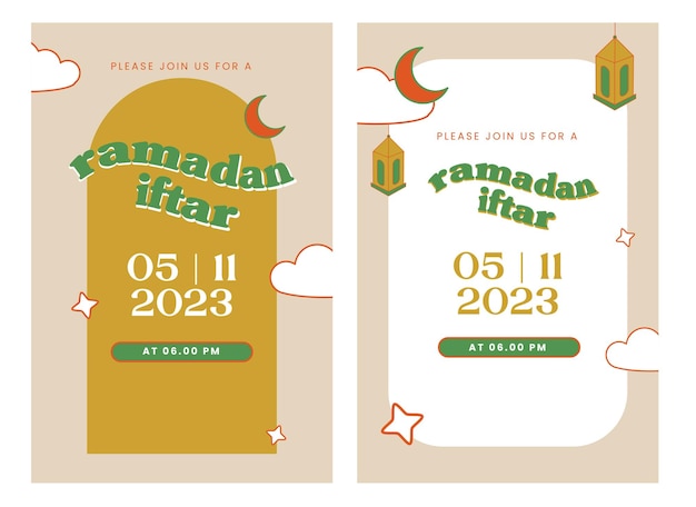 Iftar invitation templates
