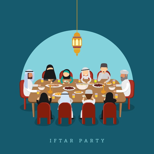 Iftar-partij in ramadan